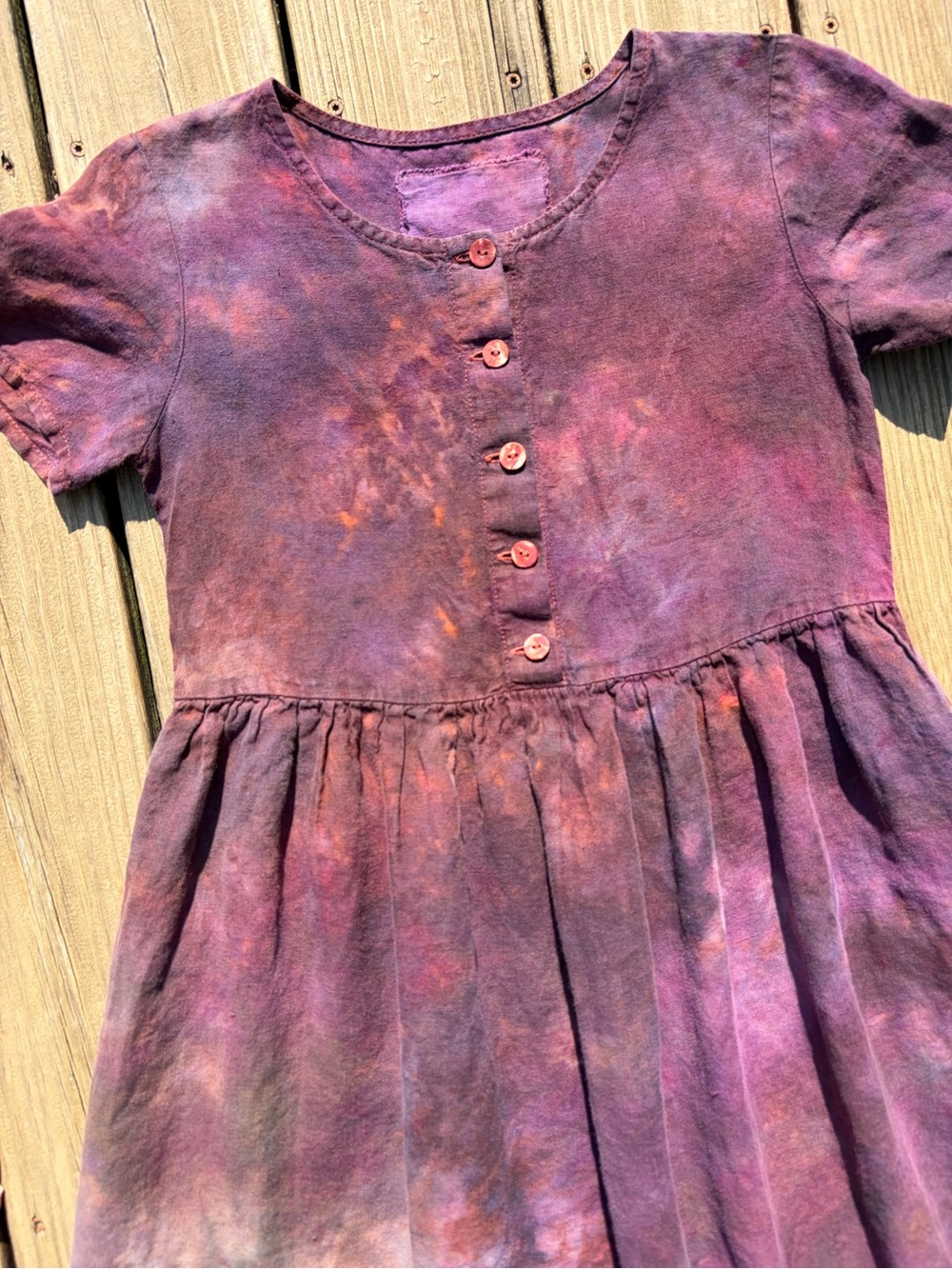 notPERFECTLINEN Ice Dyed Linen Mama Maxi Dress